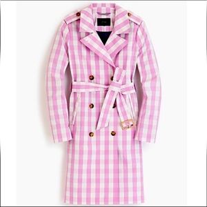 J.Crew Icon Oversize Gingham Trench Coat